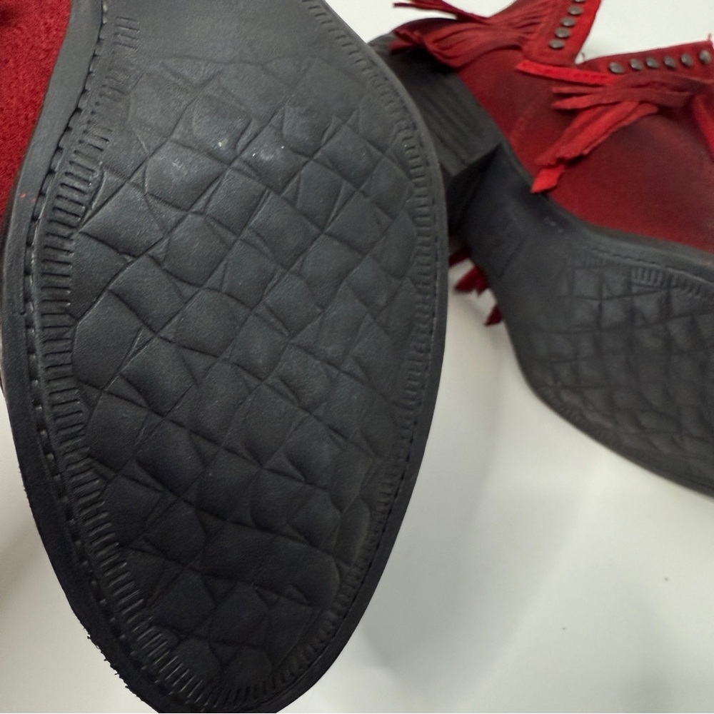 Circle G - Corral Women's Red Studs & Fringe Fashion Booties - size 8 - NWT - Picture 7 of 12